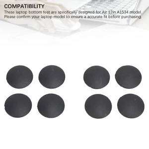 12x Laptop Bottom Feet Dots Rubber Anti Slip Laptop Feet Replacement Laptop NEW - Afbeelding 1 van 12