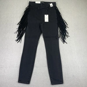 Pantalones de mezclilla Judy Blue para mujer 3/26 calce ajustado tiro alto flecos elásticos nuevos con etiquetas - Imagen 1 de 13