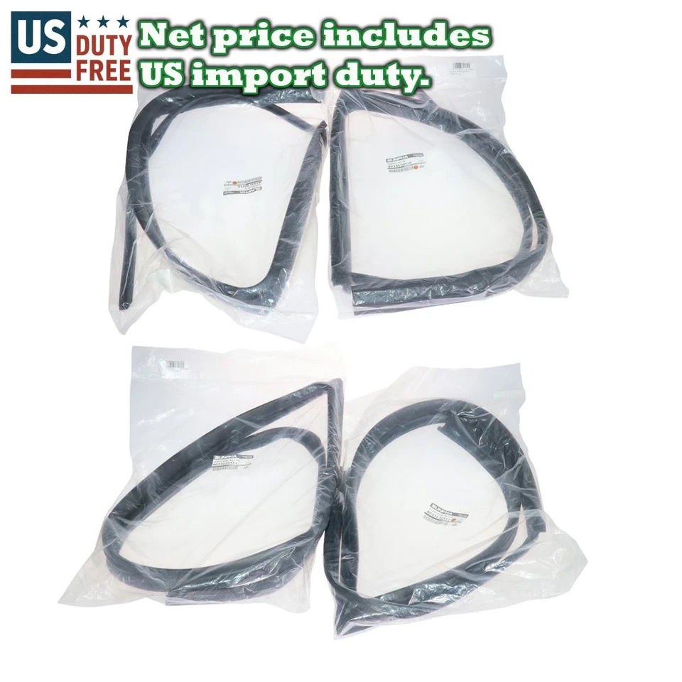 Juego de sellos de goma para puerta delantera trasera Fit Nissan Sentra Sedán B13 GXE STD XE Foto 1 de 4