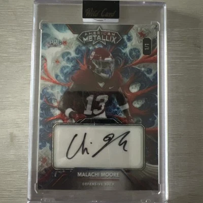 2023 Wild Card American Metallix Malachi Moore Signature 1/1 Auto  #WMF-MMA - Image 1 of 4