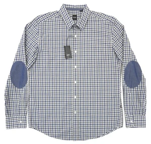 HUGO BOSS Herren XL Ronny Slim Fit Kariertes Langarm Hemd mit Knopfleiste Neu - Bild 1 von 13