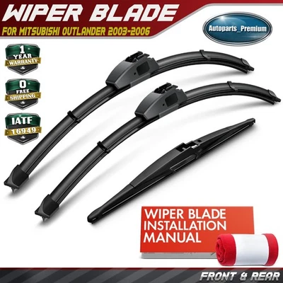 Limpiaparabrisas de 22"" y 19"" y 14"" 3 piezas para Mitsubishi Outlander 2003-2006 Foto 1 de 4