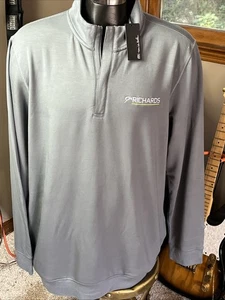 Pullover Travis Matthew grigio Newport 1/4 zip pile taglia XL nuovo con etichette - Foto 1 di 11