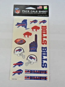 BUFFALO BILLS 15 TEMPORARY TATTOOS FACE CALS PEEL AND STICK - Picture 1 of 1