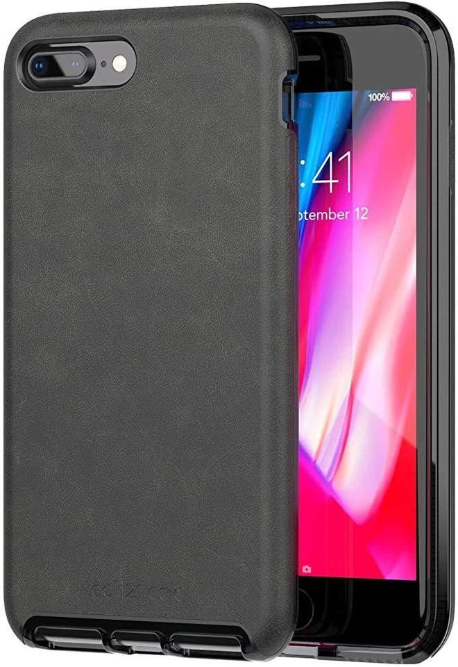 Tech 21 Evo Luxe Case Back Cover for iphone 7 8 Plus 5.5" Black T21-5991 - Image 1 of 4