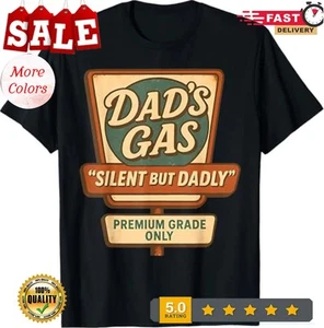 Silent But Dadly Funny Father's Day Fart Dad Farting Vintage T-Shirt - Picture 1 of 6