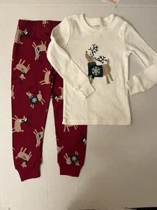 NWT Boys 3-4 Gymboree HOLIDAY 2012 REINDEER FAMILY 2pc Pajamas Gymmies Sleepwear - Picture 1 of 3