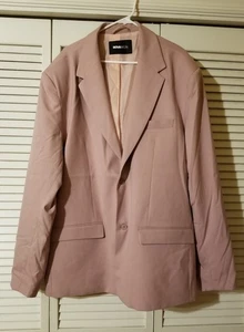 Giacca blazer uomo taglia XXXL moda Nova cappotto sportivo rosa malva misto poli nuovo con etichette - Foto 1 di 10