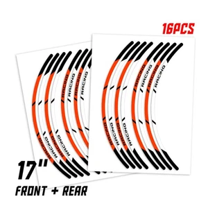 P04B For Ducati SCRAMBLER CAFE RACER 2017-2021 Orange Wheel Sticker Race Kit 20 - Picture 1 of 7
