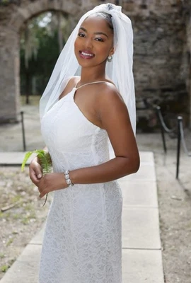 DB Studio Wedding Dress Size 4 Worn Once For Photo Shoot Davids Bridal - Image 1 of 4