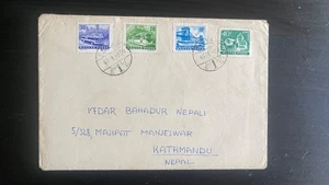 Hungary Airmail Cover 1965 to Nepal w/ Magyar Posta Transport Stamps Scarce - Picture 1 of 2