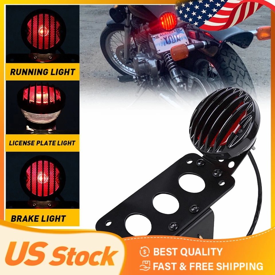 Soporte de matrícula de montaje de luz lateral de freno trasero LED para motocicleta para Bobbe Honda Foto 1 de 4