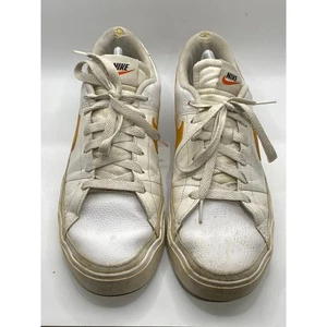 NIKE Men's Distressed White Leather Court Legacy Round-Toe Lace-Up Sneakers SZ11 - Picture 1 of 13
