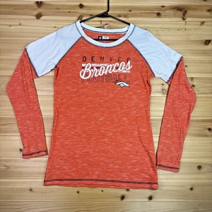 NFL Denver Broncos Camisa Mujer Grande Naranja Equipo Ropa Camisa Manga Larga - Imagen 1 de 7