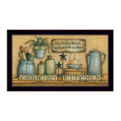 TrendyDecor4U Traditional "Country Kitchen" Framed Print Multi-Color 20 x 11 - Image 1 of 3
