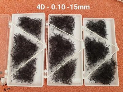 3x Bandeja Value Pack Extensiones de Pestañas, Ventiladores Prefabricados 4D - Bandejas de 15mm Foto 1 de 3