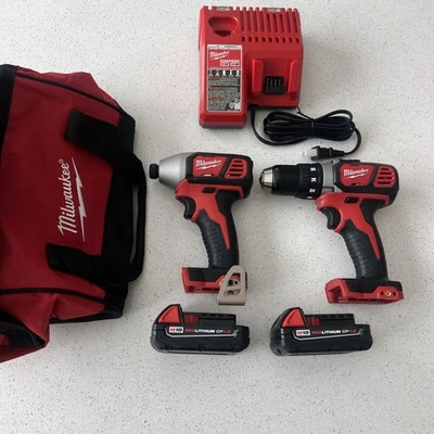 Milwaukee M18 18V Drill and Impact Driver Combo Kit w/ 2 Batteries (2691-22) - Image 1 of 4