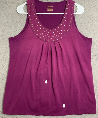 Northcrest Tank Top Womens Extra Large Sleeveless Pullover Blouse Shirt Purple - Image 1 of 4