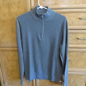 Men's Michael Kors gray 1/4 zip sweater 100% cotton size M new NWT $84.50 - Picture 1 of 9