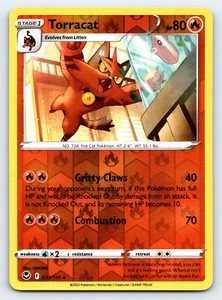 Tarjeta Pokémon Torracat 031/195 Holograma Inverso Silver Tempest - Casi Nueva - Imagen 1 de 2