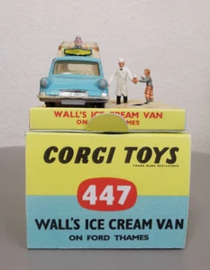 Corgi Toys 447 - Walls Ice Cream Van in Repro Box Made in Großbritannien Vintage - Picture 1 of 24