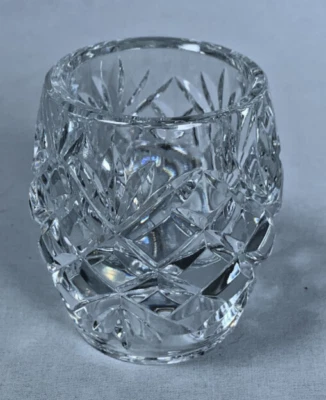 Candelabro sueco reversible vintage de cristal pesado cónico/votivo Foto 1 de 4