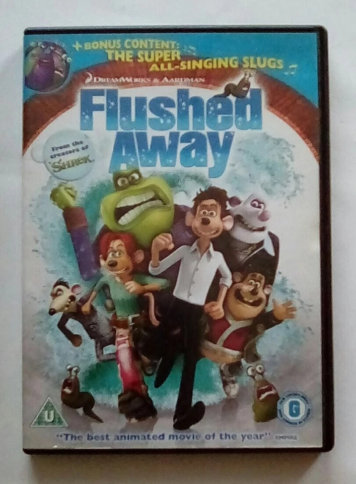Flushed Away Animation Kids Family Action Jackman Winslet Dreamworks 2006 DVD - Image 1 of 1