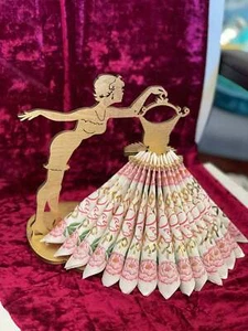 Serviettenhalter 9" hoch | Tischgedeck| Geschenk für Sie| Küchendeko| Golden - Bild 1 von 4