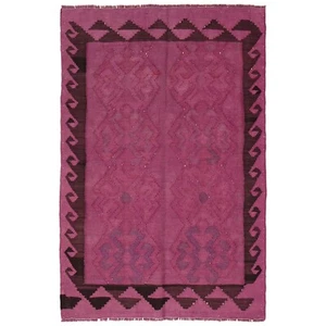 Flat Weave Kilim Artisan By Afghan Women Handmade Kilims Rugs 3'1"x4'6"ft B29196 - Picture 1 of 8