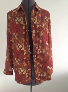 Blouse - Brown/Floral - M/L - Kilibbi - Picture 1 of 8