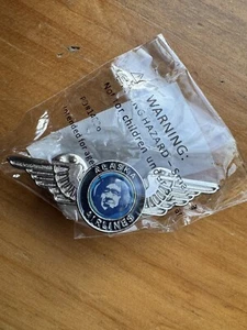 Alaska Airlines Pilot Airline Crew Wings Kids 2" Lapel Hat Tie Pin Silver New - Picture 1 of 5
