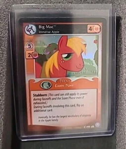 MY LITTLE PONY CCG GAME SINGLE FOIL CARD BIG MAC IMMENSE APPLE #199 UR MINT! - Picture 1 of 2
