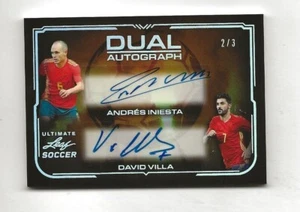 Leaf Ultimate Soccer 2022 Andres Iniesta/David Villa doble autografiado #2/3 - Imagen 1 de 2