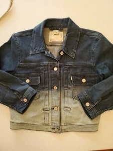 Levis Girls M Bleached Distressed Blue Jean Jacket Stretch Comfort  - Picture 1 of 12