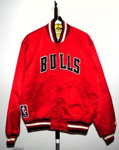 VINTAGE STARTER CHICAGO BULLS NBA BASKETBALL JACKET - Picture 1 of 9