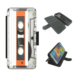 Retro Cassette Tape Phone Case wallet Cover For iPhone / Samsung 80s - Picture 1 of 6