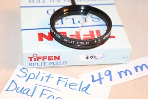New Vtg TIFFEN 49mm SPLIT FIELD +3 FILTER 49mm Dual Focus Split Diopter Plus 3 - Picture 1 of 11