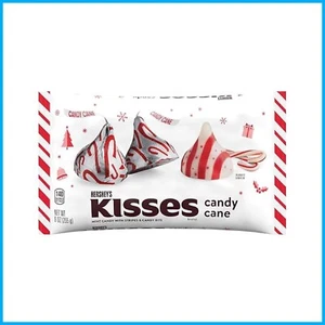 HERSHEY'S KISSES Candy Cane Flavored, Christmas Stocking Stuffer, 9 oz (255 g) - Picture 1 of 13