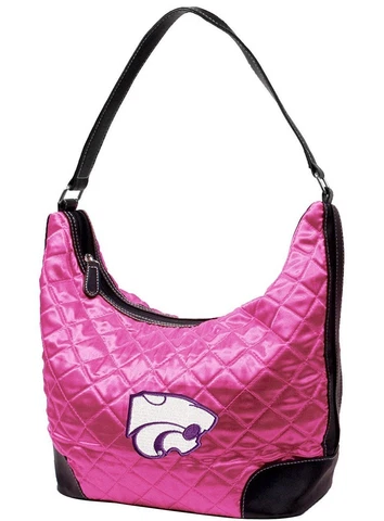 NCAA Kansas State Wildcats Hot Pink Shiny Quilted Bag Purse, New w/ Tags, Girls Cover