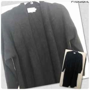 DREAMERS Womens Small Black Long Duster Cardigan Sweater Pockets Soft Comfy NWOT - Picture 1 of 11