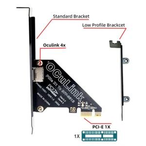 Adaptateur Oculink vers PCIe 4.0, adaptateur carte d'extension SFF-8611/8612 vers PCI Express - Photo 1/12