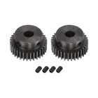 1Mod 33T Pinion Gear 8Mm Bore 45# Steel Motor Rack Spur Gear With Step, 2 Set