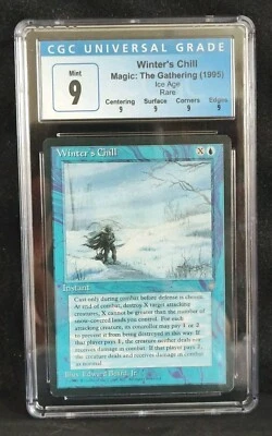 1995 Magic The Gathering Winter's Chill Ice Age Rare CGC Graded 9  - Image 1 of 2