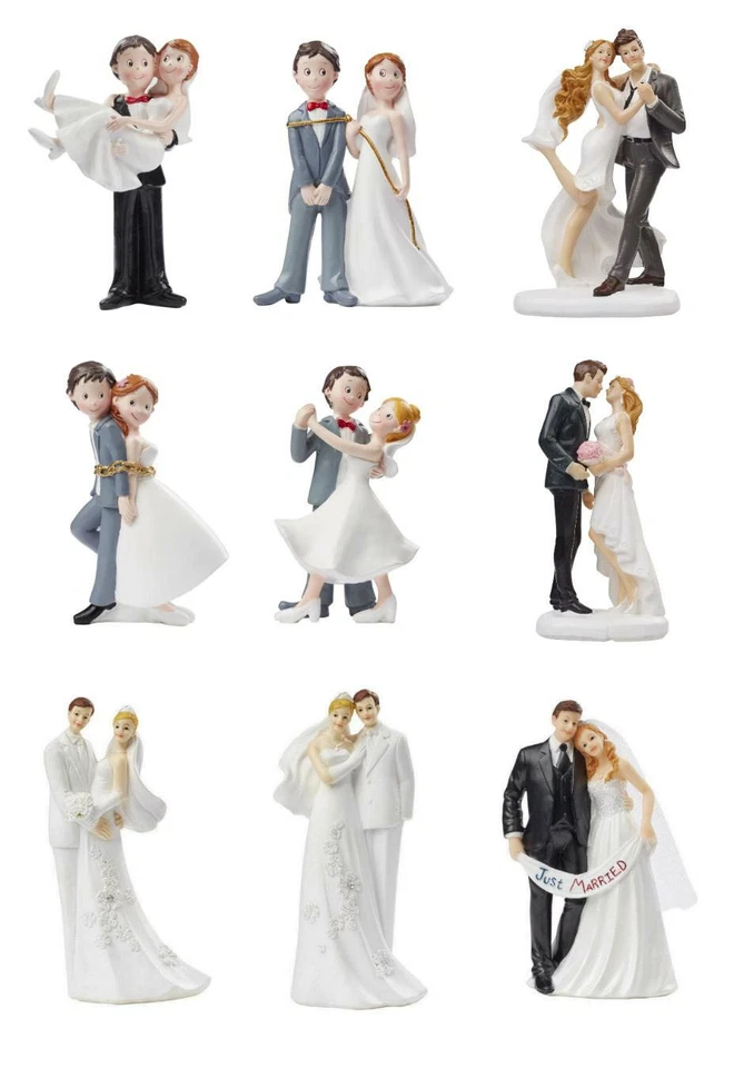 Brautpaar 12-15cm Dekofigur Hochzeit Tischdeko Geldgeschenk Tortenfigur Hobbyfun - Bild 1 von 1
