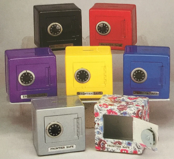 MINI Metal Kid Coin Safe Bank Cash Box w/ Combination Lock 5.25"H,7 color, SS621 - Image 1 of 4