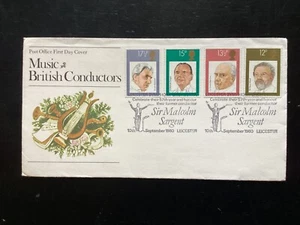GB 1980 Dirigenten FDC, Marke Po, Sir Malcom Sargent pmk unadressiert (K994) - Bild 1 von 1