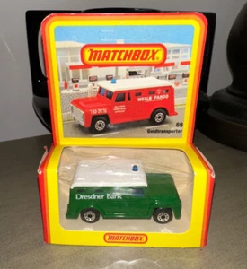 Nuevo Raro Matchbox Lesney #69 German Moneytransporter Dresdner Bank 1979 - Imagen 1 de 5