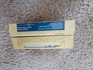 Lot 2 Vintage Realistic 33-1050A Ultra Slim Condenser Mic With Stand Radio Shack - Picture 1 of 6