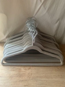 Container Store Brand Non Slip Velvet Black Hangers- 40 count - Picture 1 of 8
