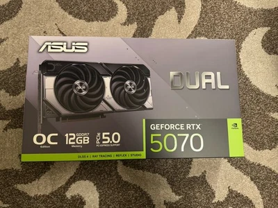 ASUS Dual GeForce RTX 5070 12GB GDDR7 OC Edition Video Card DUAL-RTX5070-O12G  - Image 1 of 3